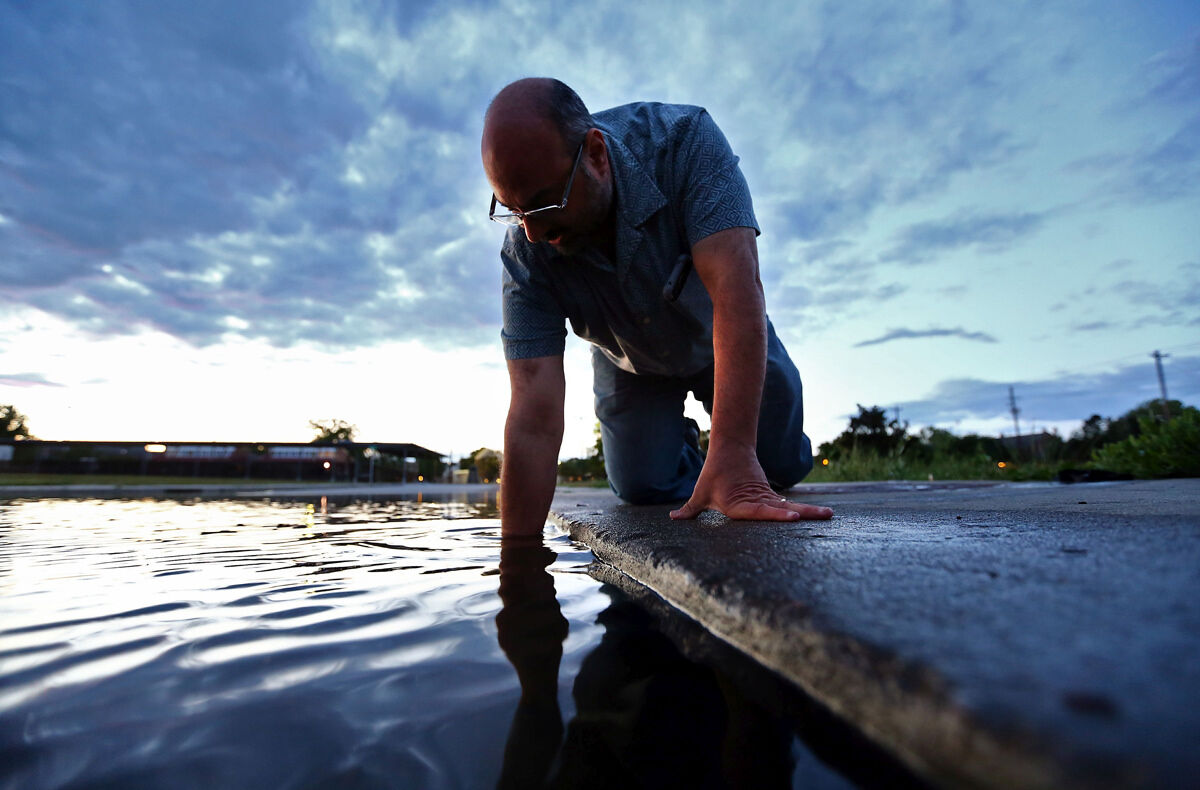 Norman Levine studies tides on Charleston's Eastside